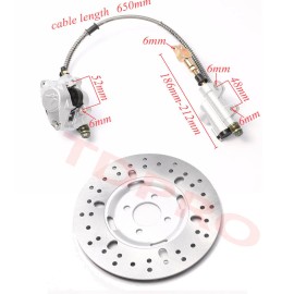 Unbranded Rear Brake Caliper Master Cylinder + Disc Rotor for Go Kart Cart ATV Buggy Quad