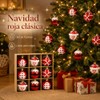 Cm-top Adornos Navideños de Santa Claus 9 Piezas,ornamentos Esferas,rojo