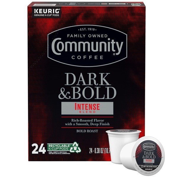 Community Coffee Dark & Bold Intense Blend 24 Count Coffee