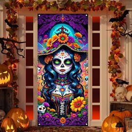 Dia de los Muertos Cubierta de puerta decoración de fondo