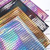 Hologram Metallic Foil Stretch Fabric Triangle Pattern(Black 1yard)