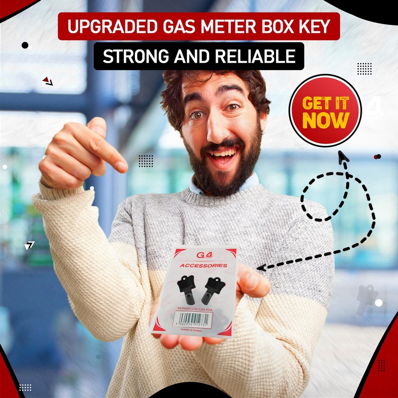 G4GADGET 2 Pack Heavy Duty Gas Meter Box Key –