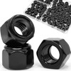 ZQZ 5/16-18 Black 304 Stainless Steel Nylon Lock Nuts, 50PCS