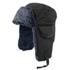 Adult Fur Lined Waterproof Trapper Hat-Black-58