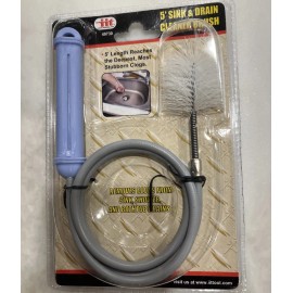 iit 60 Inch Drain Cleaner Brush Pipe Cleaner Clog Remover Cleaning For Sink, Bathtub