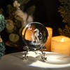 HDCRYSTALGIFTS 60mm(2.4inch) 3D Crystal Decorative Balls 3D Laser Engraved Crystal