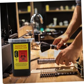 DOITOOL 2 Pieces Boxes Blade Storage Box Blade Bin Container Tool Razor Container for Waste Blades Blade Dispenser Design Shaving Box Combo Plate