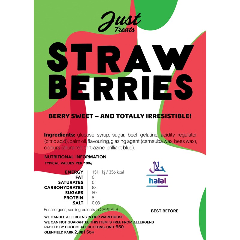 Just Treats Strawberries (500g Share Bag)