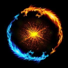 SIQUK 7-Piece DND Dice Set Dice Game Cube Liquid Core Dice Polyhedral Dice Set with Gift Box for Dungeons and Dragons RPG MTG (Blue & Golden Dragon)