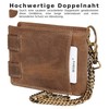 Wildery ® Men's Full Leather Biker Wallet with RFID and