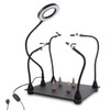 FEITA Helping Hands Soldering Clamp Station, 3X LED Magnifying Glass