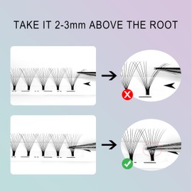 CoMango Short Stem Premade Fans Eyelash Extensions 320 Fans Pre Made Fans Lash Extensions 10D Premade Lash Fans Volume Lash Extensions (320Fans-10D-0.07-D-09mm)