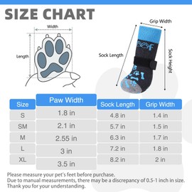 KOOLTAIL Dog Socks for Hot/Cold Pavement to Prevent Licking Paws,Dog Boots&Paw Protector for Hardwood Floors Anti Slip,Traction Control No Twist Grip Booties for Small Medium Large Senior Dogs SM
