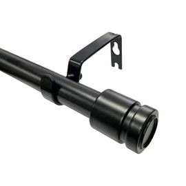 YZLCCLC Curtain Rods 18 to 120 Inch Length 1 Inch Diameter Heavy Duty Adjustable Single Curtain Rod with Aluminum Finials