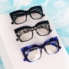 REAVEE 3 Pack Oversized Reading Glasses for Women, Thick Large
