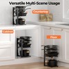 MUDEELA Pots and Pans Organizer under Cabinet 15.75" Tall, 4-Tier