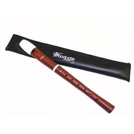 New Woodnote Wood Grain & Ivory White Soprano Recorder Flute - ABS Resin Plastic.