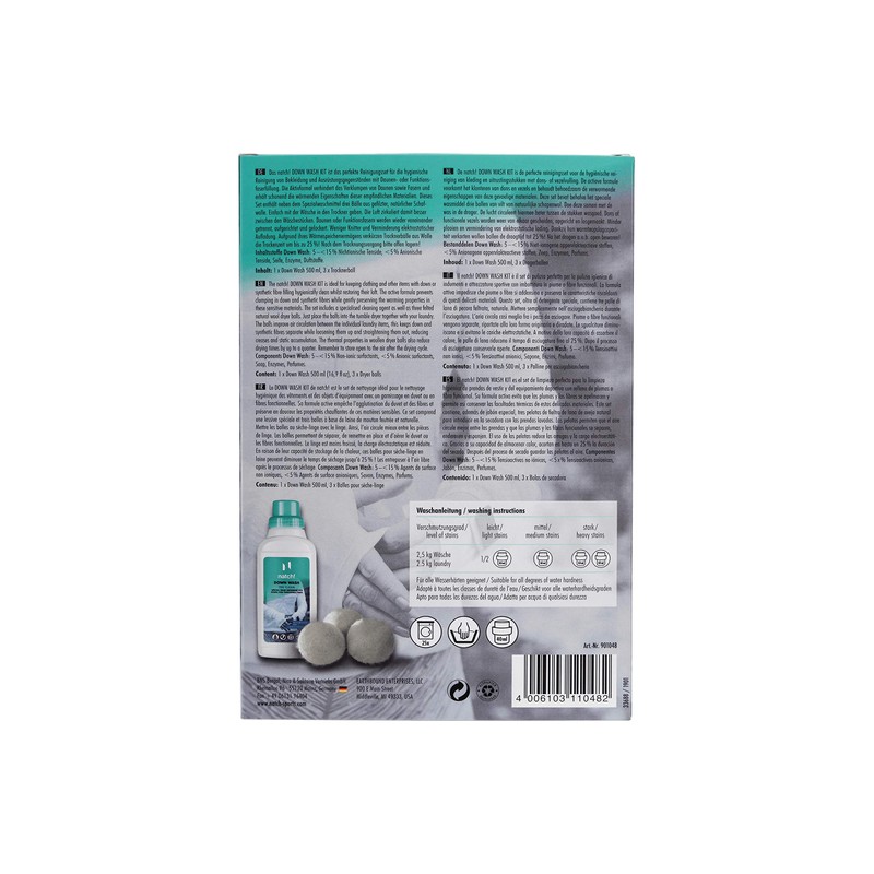 Natch Down Wash Kit Athletic Outerwear Jackets, 500ml, Clear