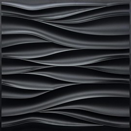 STICKGOO 12Pcs Waterproof Lightweight Wave 3D Wall Panels for Interior Wall Decor, Paintable Panels for Living Room Bedroom, Decorative Stickers - Color: Champaign Gold