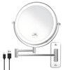 JANEEVA 8" Wall Mounted Lighted Makeup Mirror,Rechargeable Double Sided 1X/10X