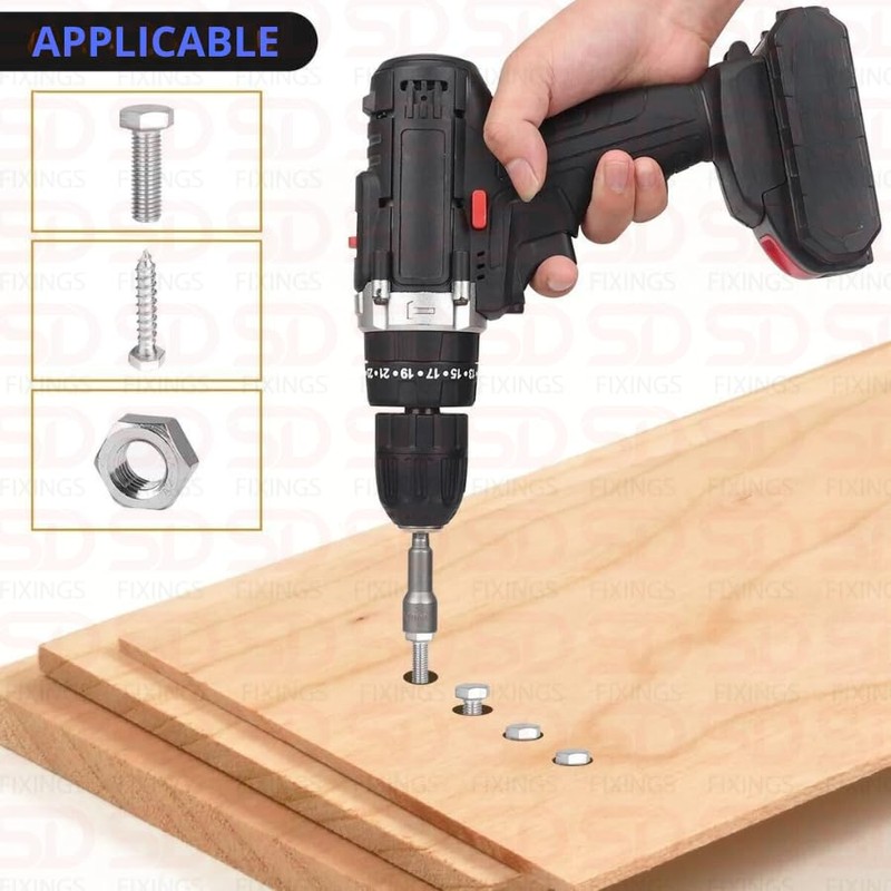 8-19mm Quick-Change 1/4 inch Hex Shank Metric Magnetic Socket Screwdriver
