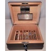 Humidor Cigar Box Spanish Red Cedar High Gloss Finish W/Hygrometer