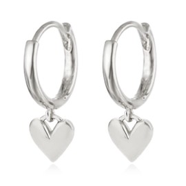 Heart Huggie Hoop Earrings for Women Girls Love Heart Pendant Dangle Drop Cartilage Earrings Minimalist Hypoallergenic Sleeper Hoops Jewelry Gifts for Her Valentines Day