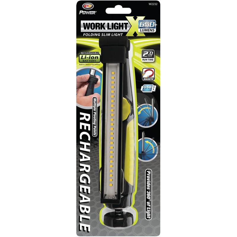Performance Tool W2232 650+LM Li-Ion Folding Slim Work Light