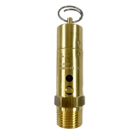 Brass, 1/2" NPT Industrial Hard Seat Safety Pressure Relief Valve, Made In The USA (150 PSI / 300 SCFM)