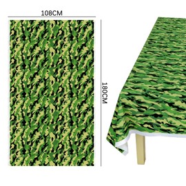 Glitzville Military Camouflage Plastic Tablecloth Army Theme Table Cover for Birthday Party Camping Decor Outdoor Events