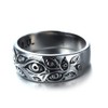 PAURO Men's Vintage Eye of God Ring Stainless Steel, Metal
