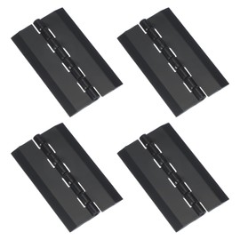 MECCANIXITY Black Plastic Hinges, Acrylic Hinges Small Hinge 75 x 45 mm Transparent Continuous Piano Folding Hinge for Cabinet Crafts Furniture Display Stand Pack of 4