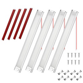 URAQT 120 LED Interior Lighting, Pack of 4 LED Strip 1600LM 8W 12V LED Lamp Motorhome LED Interior Light Strip Car Lighting Strip with Switch for Car Motorhome Van Bus Caravan Boat Kitchen Bathroom