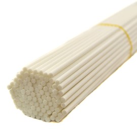 100 Pieces Fiber Reed Diffuser Replacement Refill Sticks (8" x 3mm, White)