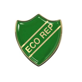 Capricornone Eco Rep Gel Domed Green School Shield Badge