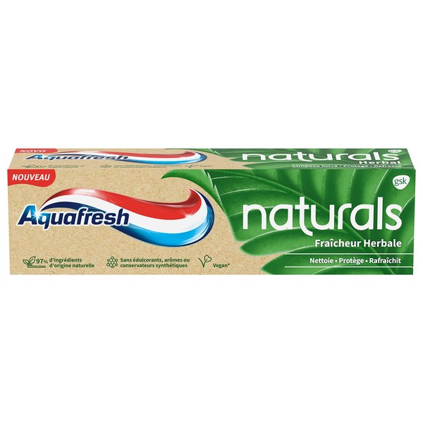 Aquafresh Naturals Toothpaste Herbal Freshener Cleanses, Refreshes and Protects Teeth