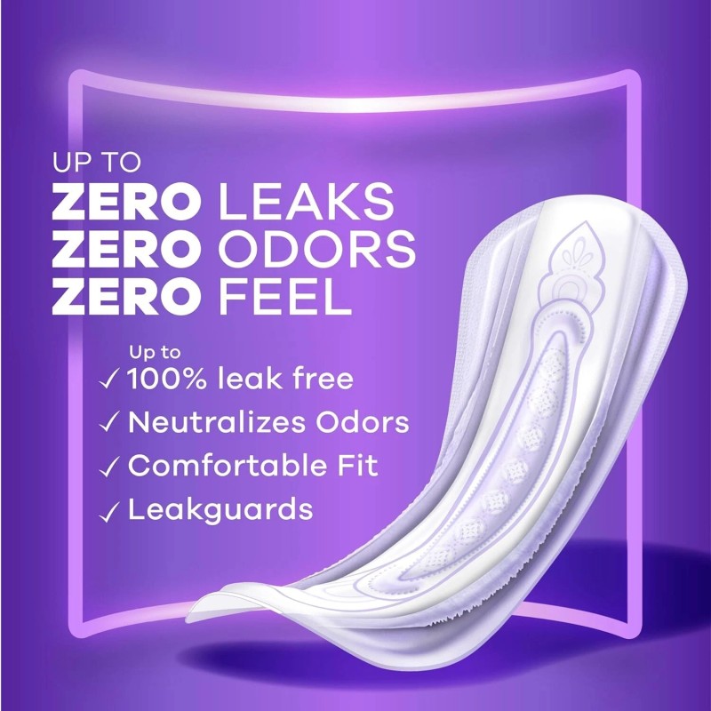 Always Discreet Adult Incontinence Pads Heavy Absorbency & Long Length,