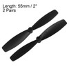 uxcell RC Propellers 55mm CW CCW 2-Vane Main Rotors Black