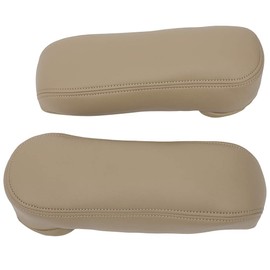 OCPTY Armrest Cover Replacement PU Leather For Seat Armrest Covers fit for Ford F250 F350 Excursion Lariat 1999 2000 2001 2002 2003 2004 2005 2006 2007 (Beige)