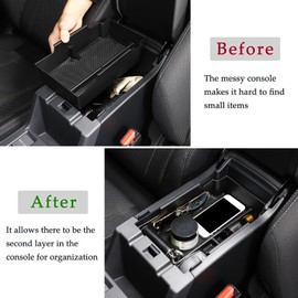 PIUGILH Car Armrest Storage Box Compatible with Subaru Crosstrek 2023 2024/Subaru Impreza 2024 Accessories, Center Console Organizer Storage Tray Secondary Container Insert Tray