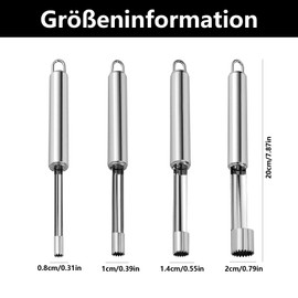 4 PCS Apfelentkerner Apfelausstecher, Apfelstecher, Kerngehäuse Ausstecher Apfel, Apfel Entkerner, für äpfel Und Birnen,Peeling Weißdorn Rotes Datum Kirsche