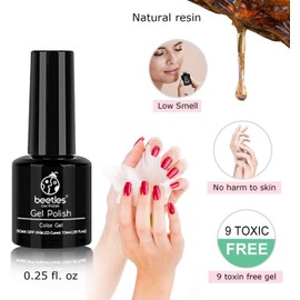 Beetles Glitter Baby Pink Flamingo Gel Nail Polish Set 6 Colors Hot Pink White Gel Polish Kit Soak Off LED Lamp Nail Polish Gel Base Top Coat Needed Starter Varnish Design Gel Manicure Kit Gift