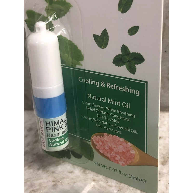 Salt Range Natural Mint Oil/Himalayan Pink Salt Nasal Inhaler. 0.07