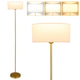 Feijidengshi Mid Century Modern Floor Lamp for Living Room, Dimmable Tall Floor Lamp with 3 Color Temperature Dimmable LED Bulb, Cordless Pole Lamp for Bedroom, Reading Lamps Floor Standing