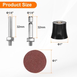 QUARKZMAN Set of 23 Quick Release Discs 1 Inch Roll-Lock Sanding Discs with 1/4 Inch Shaft Pad Holder 120 Grit Surface Conditioning Disc for Polishing Rust Removal