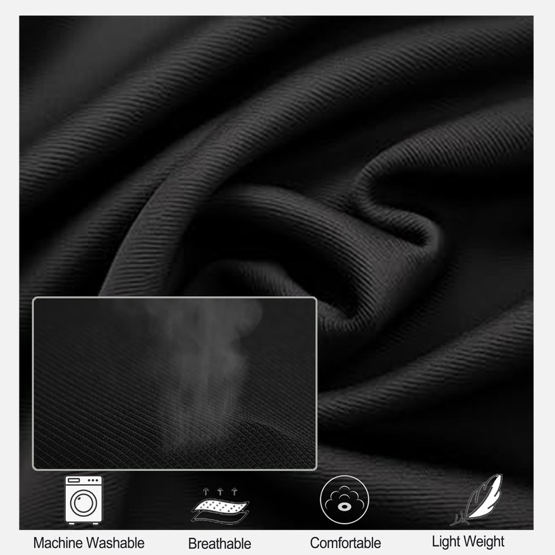 zvzvrog 5 Pack Black Chef Apron, Plain Catering Apron with