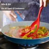 2 Pack Large Silicone Cooking Spoon, Non-Stick Slotted and Solid