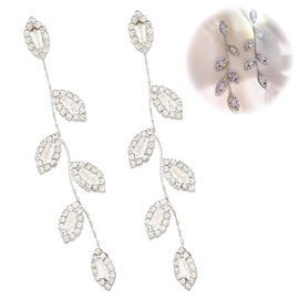 Women's Classic Love Earrings Bridal Earrings Rhinestone Wedding Dangle Earrings Light Luxury Fashion Ladies Retro Exquisite Jewellery Christmas Flower Clip On Earrings, Copper, No Gemstone