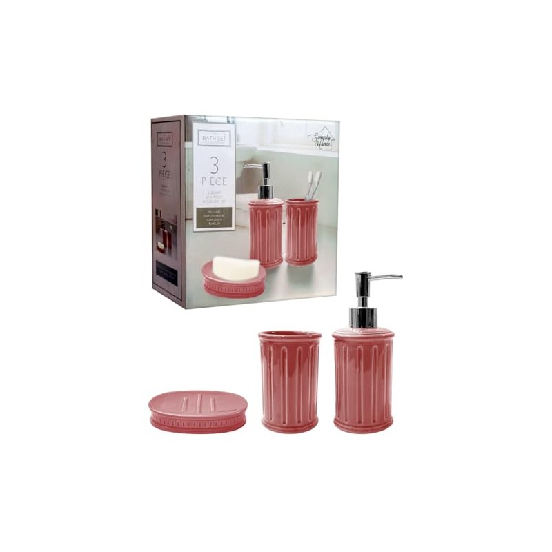 RED VELVET Set de Baño Simply Home de 3 Piezas