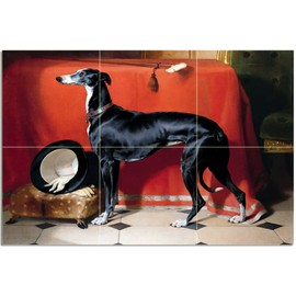 Tile Mural Dog by Edwin Landseer Kitchen Bathroom Shower Wall Backsplash Splashback 3x2 4.25" Ceramic, Matte
